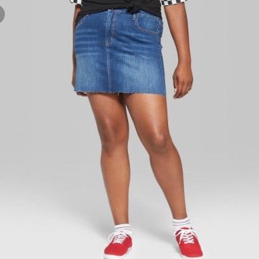 Studded Western Denim Miniskirt